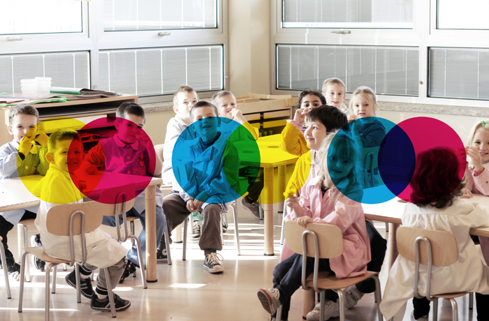 Un camaleonte per introdurre i bambini al laboratorio colore: bianco, nero, colori primari, secondari e temperatura